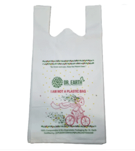 Carry Bags 100% Compostable U-Cut Carry Bags (White) - 20 x 24 inches - 20 bags/kg - 50 microns